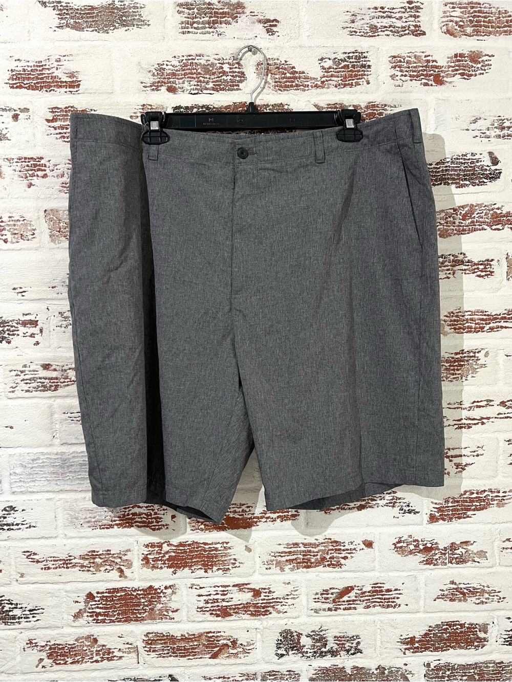 Ben Hogan Men's Golf Shorts Gray Flat Front Stretch Performance Size 46